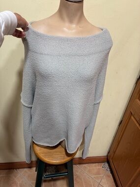 Free people Off-Shoulder Light Gray Women's Sweater